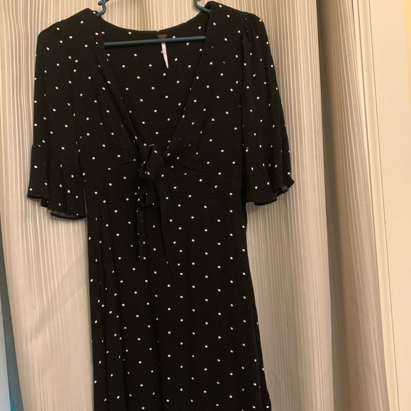 Black polka dot Free People dress - Picture 1 of 3